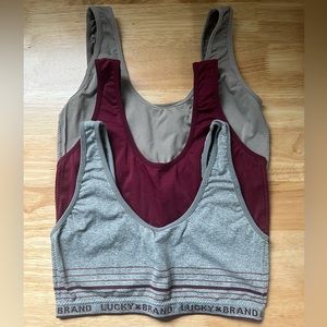 3-pack Lucky Brand Womens Seamless LOGO Bralettes